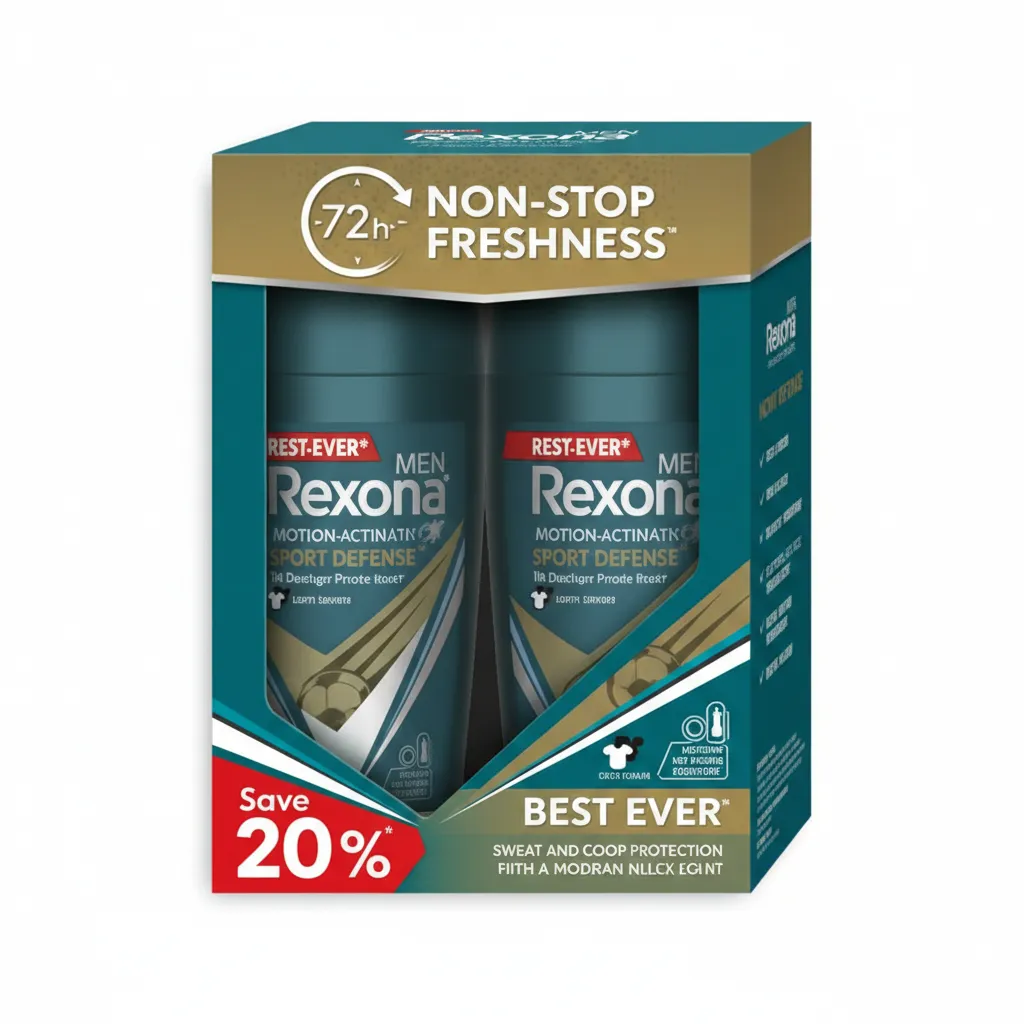 2 PACK REXONA Men Anti-Perspirant Deodorant Roll on Sport Defence 45ml Twin Pack